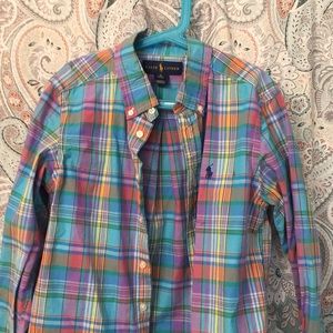 Boys long sleeve button down.